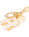Letter Key Chain Charm gold R
