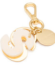Letter Key Chain Charm gold S