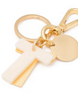 Letter Key Chain Charm gold T