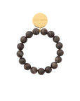 Mini Beads Flex Bracelet dark brown marble