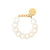 Mini Flat Chain Bracelet Pearl Marble