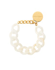 Mini Flat Chain Bracelet Pearl Marble