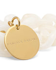 Mini Flat Chain Bracelet Pearl Marble