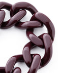 Mini Flat Chain Bracelet aubergine