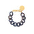 Mini Flat Chain Bracelet blue jeans marble