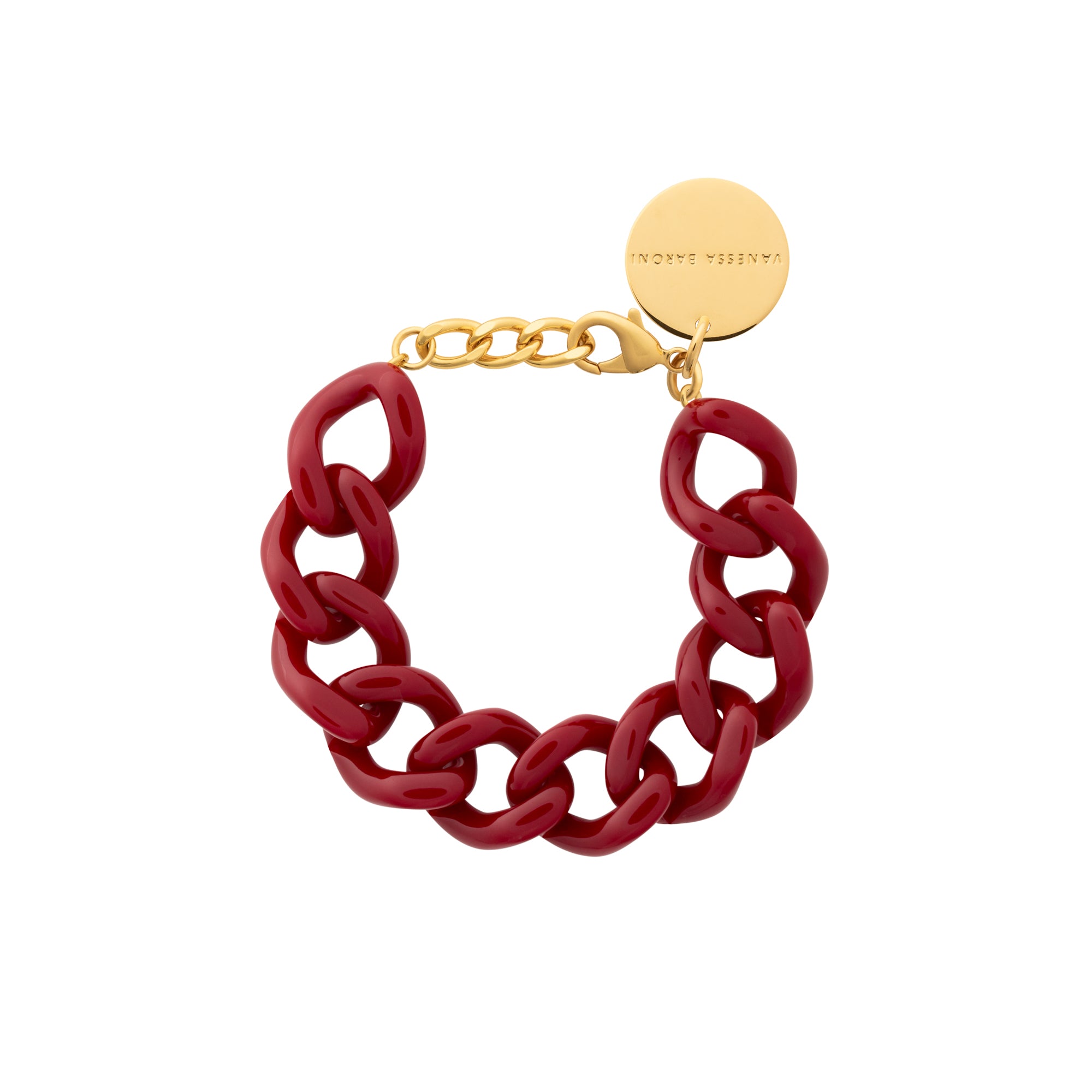 Mini Flat Chain Bracelet bordeaux