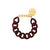Mini Flat Chain Bracelet bordeaux marble