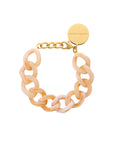 Mini Flat Chain Bracelet creme brulee marble