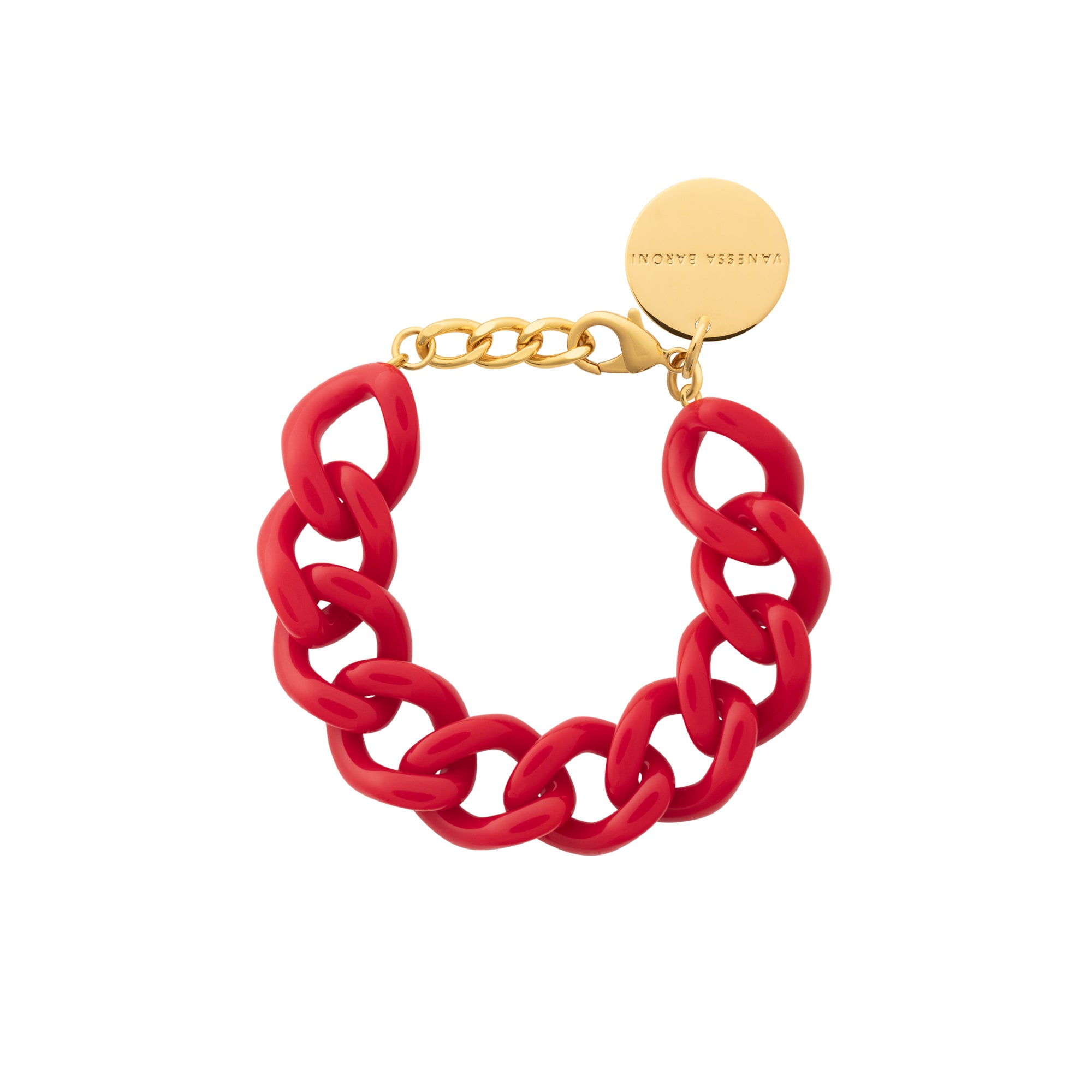 Mini Flat Chain Bracelet scarlet red