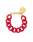 Mini Flat Chain Bracelet scarlet red