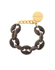 Small Turtle Bracelet dark brown marble