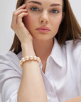 Mini Beads Bracelet Apricot Pearl