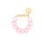 Mini Flat Chain Bracelet Iridescent Neon Pink Marble