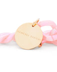 Mini Flat Chain Bracelet Iridescent Neon Pink Marble