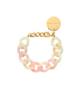 Mini Flat Chain Bracelet Neon Rainbow