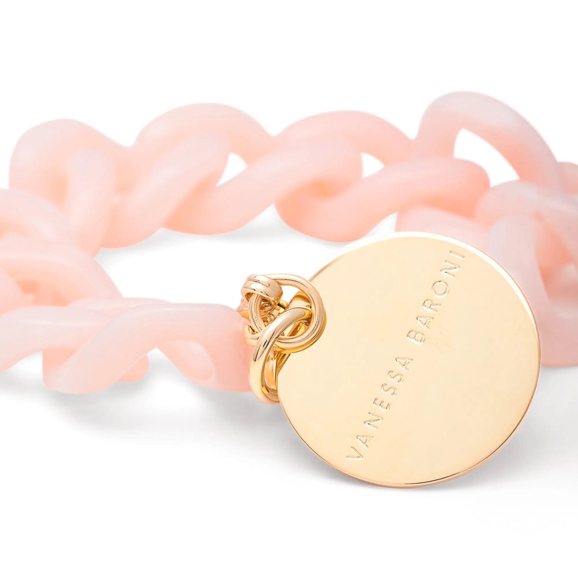 Mini Flat Chain Bracelet Peach Sorbet