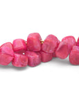 Mini Organic Shaped Necklace Raspberry Marble