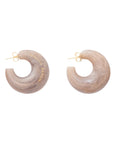 Moon Earring biancone marble