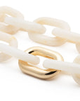 New Oval Necklace with gold pearl marble