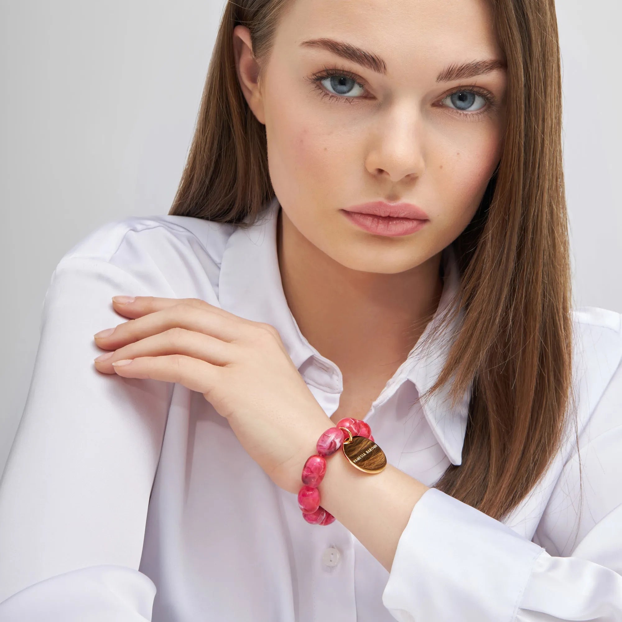 Olive Flex Bracelet Raspberry Marble