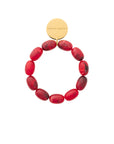 Olive Flex Bracelet red marble