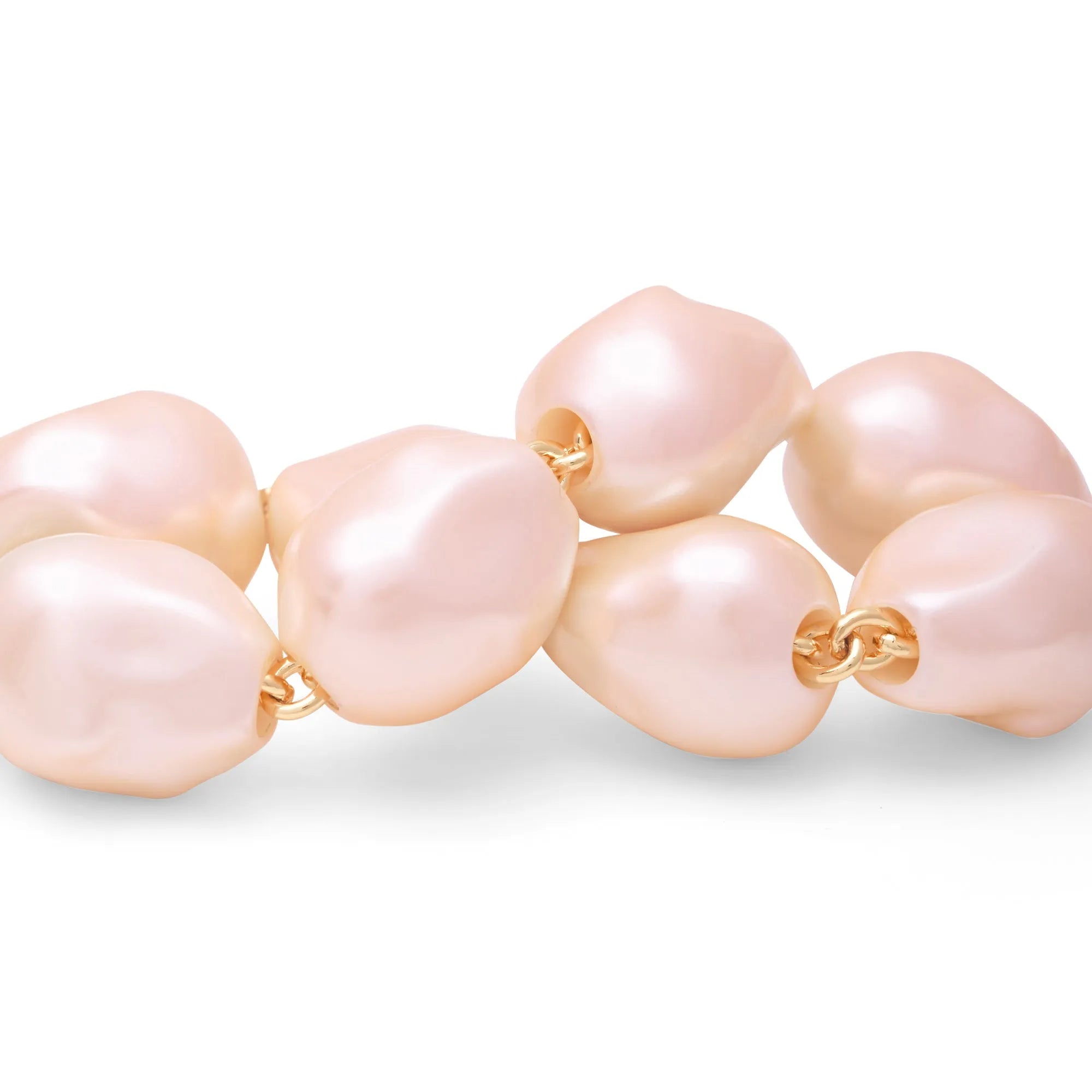 Organic Pearl Bracelet Apricot Pearl