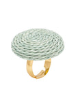 Raffia Disc Ring Pistachio