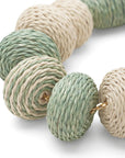 Raffia Multi Beads Necklace Pistachio Sand