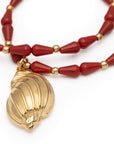 Shell Necklace coral