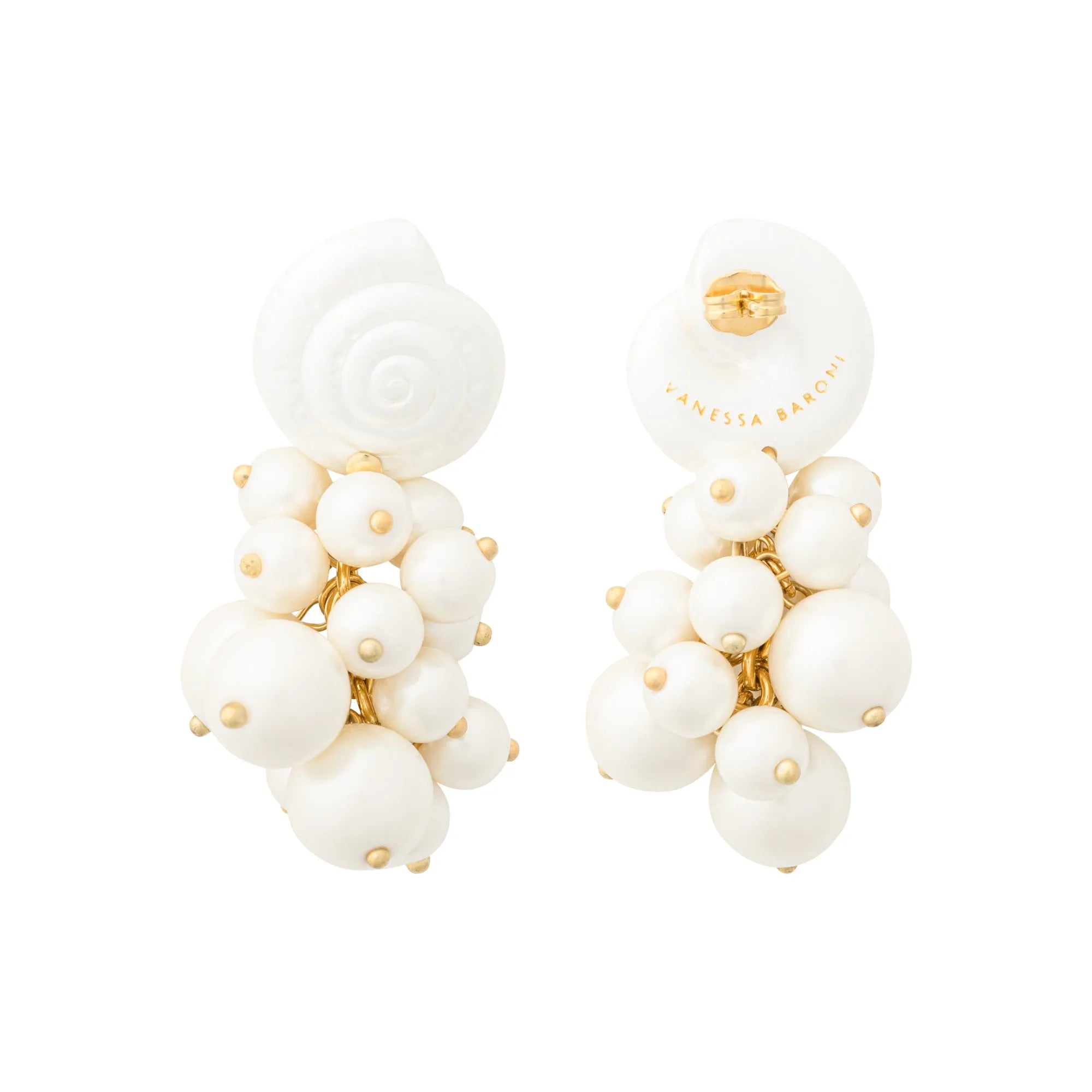 Shell Pearl Grape Earring Pearl