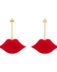 Single Lip Earring red