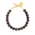 Small Beads Necklace dark brown marble