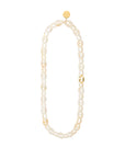 Small Turtle Necklace Long pearl marble