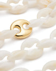 Small Turtle Necklace Long pearl marble