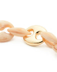 Small Turtle Necklace Short creme brulee marble