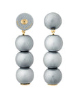 Small Beads Earring Dark Grey Pearl