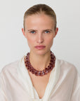 Flat Chain Necklace clear taupe