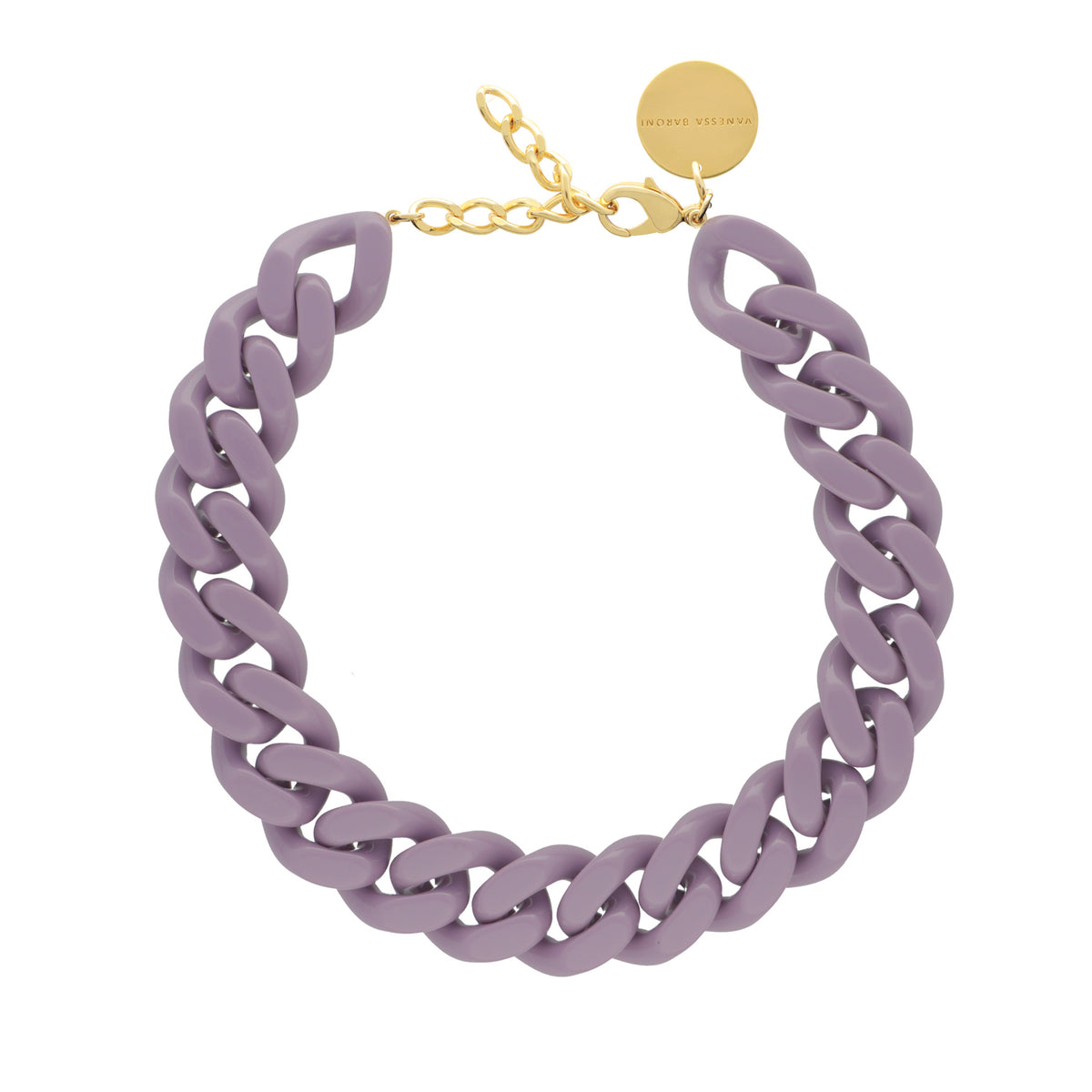 Flat Chain Necklace Lavendel