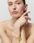Mini Flat Chain Bracelet latte
