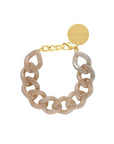 Mini Flat Chain Bracelet Biancone Marble - Vanessa Baroni