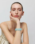 Flat Chain Bracelet opaline blue