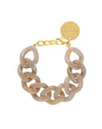 Flat Chain Bracelet Biancone Marble - Vanessa Baroni