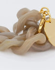 Mini Flat Chain Bracelet Biancone Marble - Vanessa Baroni