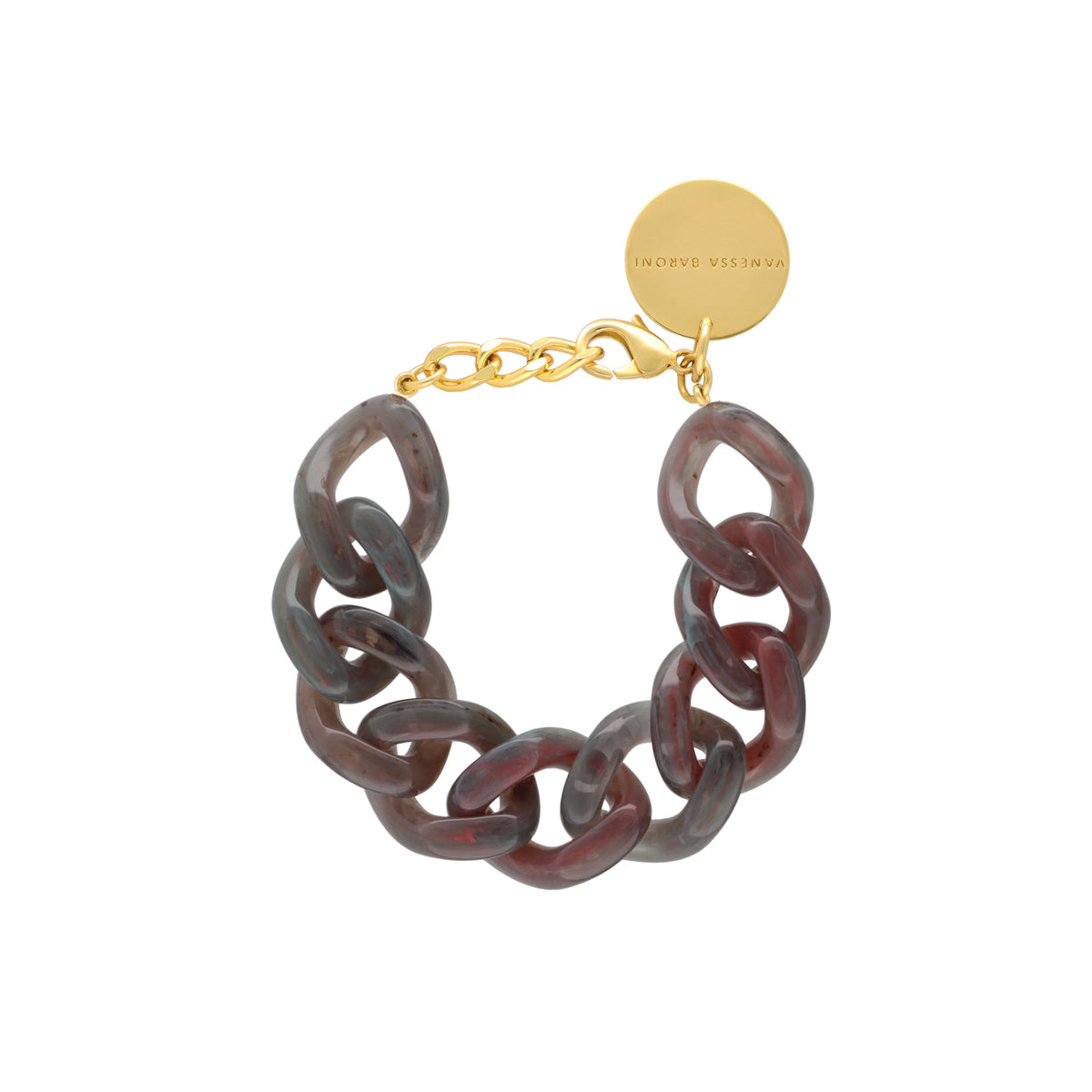Flat Chain Bracelet Ikat Marble
