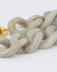 Flat Chain Bracelet Snow Green Marble - Vanessa Baroni