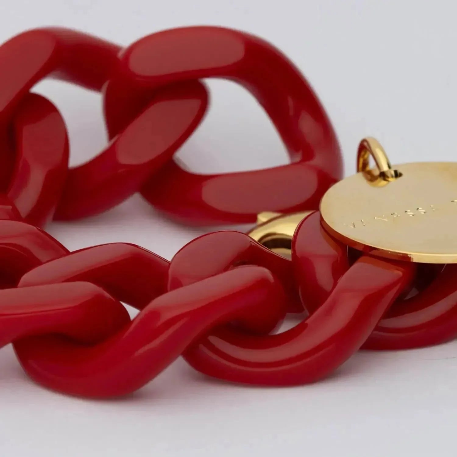 Flat Chain Bracelet Scarlet Red - Vanessa Baroni
