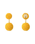 VB x Bonsol Raffia Beads Earring Yellow