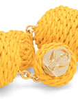 VB x Bonsol Raffia Beads Earring Yellow