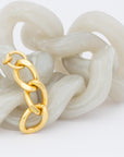 Mini Flat Chain Bracelet Snow White Marble - Vanessa Baroni