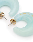 Moon Earring cloud marble